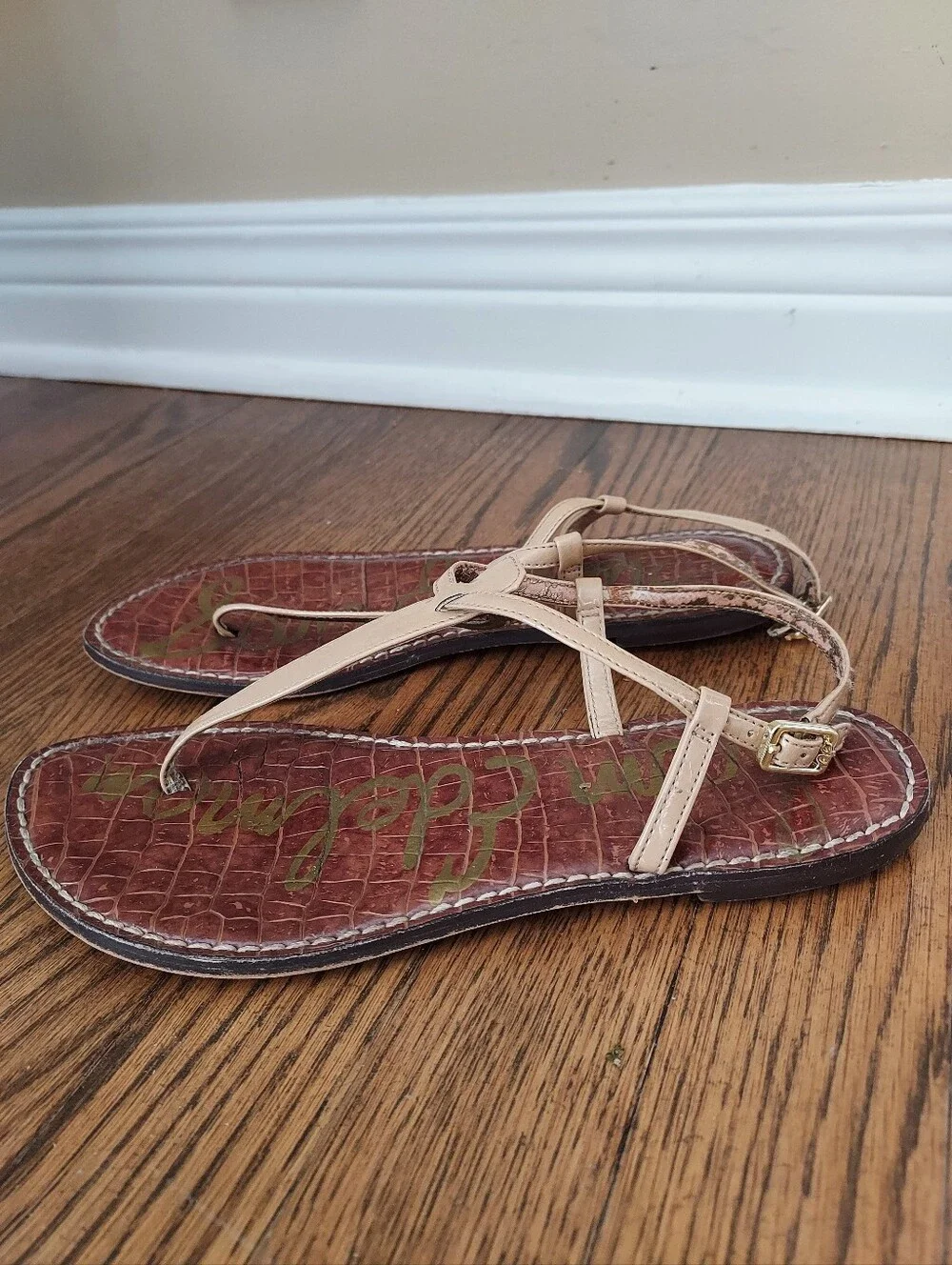 Sam Edelman Tan Gigi Thong Sandals 7.5